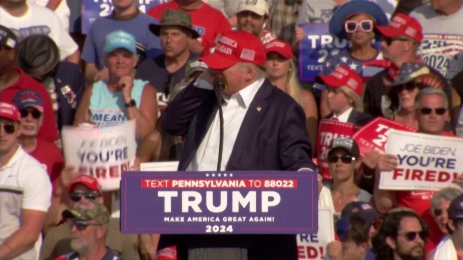 Video Shows Shooting At Trump Rally In Butler As He S Rushed Off Stage